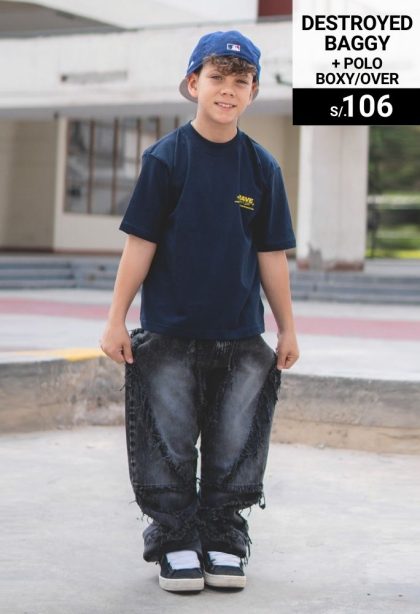 Destroyed baggy+ polos boxy / over