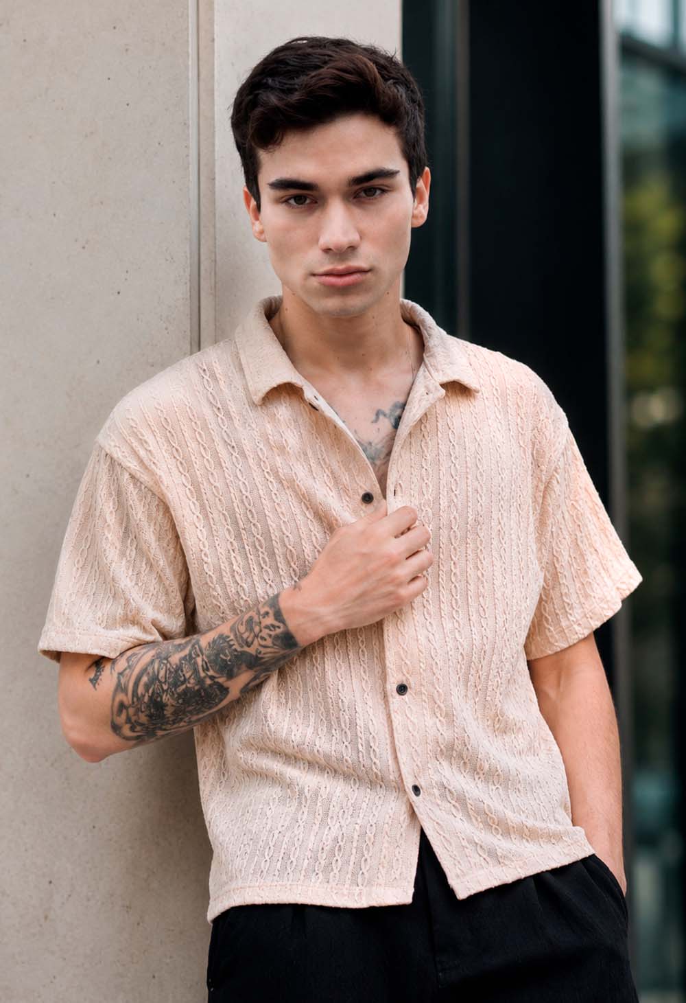 camisa trenzada beuge