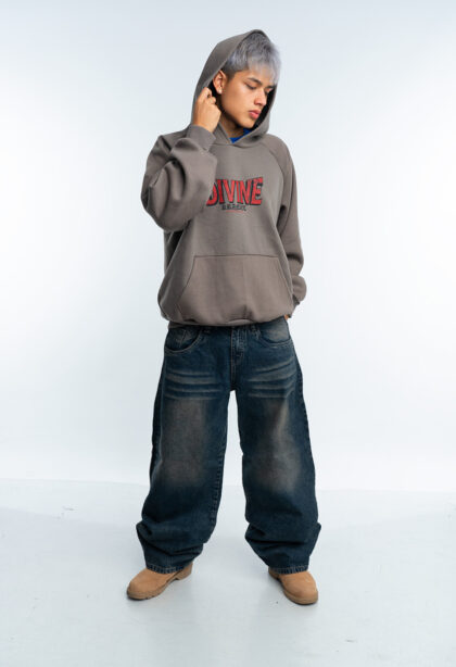 Pack: Pantalon Baggy Jean Oxido x Polera Boxy Fit Acero/ Unisex