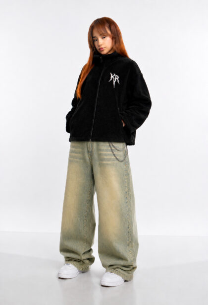 Pack Limitado: Jacket Carnero Negro Unisex + Pantalón Baggy Jean Maiz Unisex