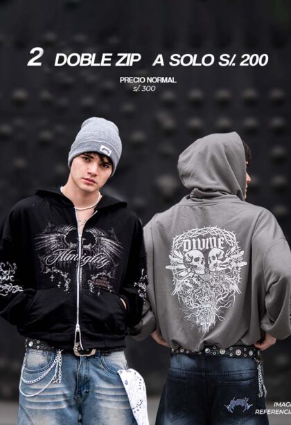 Pack Limitado:  2 DOBLE ZIP A s/.200