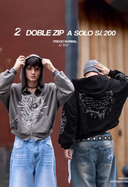 Pack Limitado:  2 DOBLE ZIP A s/.200