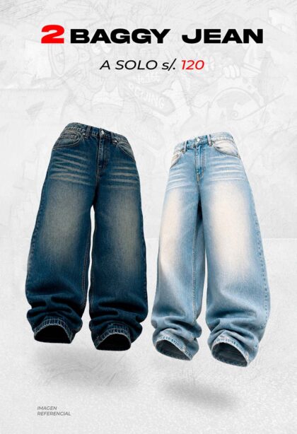 Pack Limitado: 2 BAGGY JEANS x 120