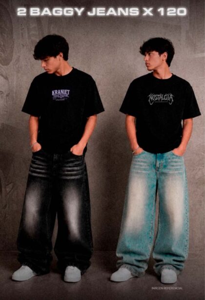 Pack Limitado: 2 BAGGY JEANS x 120
