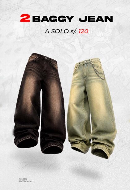 Pack Limitado: 2 BAGGY JEANS x 120