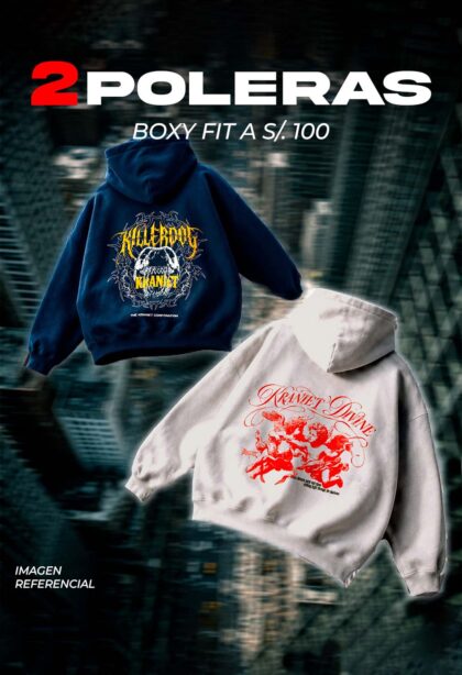 Pack Limitado: pack: Poleras Boxy Fit / Unisex 2 X 100