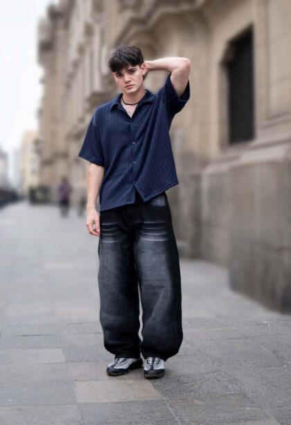 Pack: Camisa Boxy + Pantalón baggy jean Acid Wash