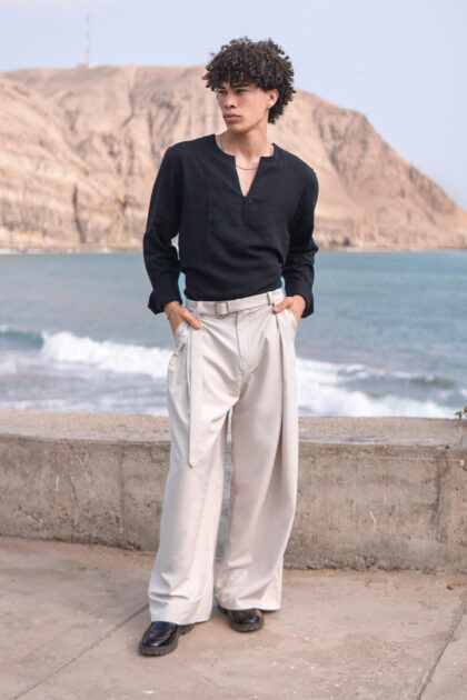 Pack: CAMISA PACIFIC NEGRO + PANTALON  PACIFIC BEIGE