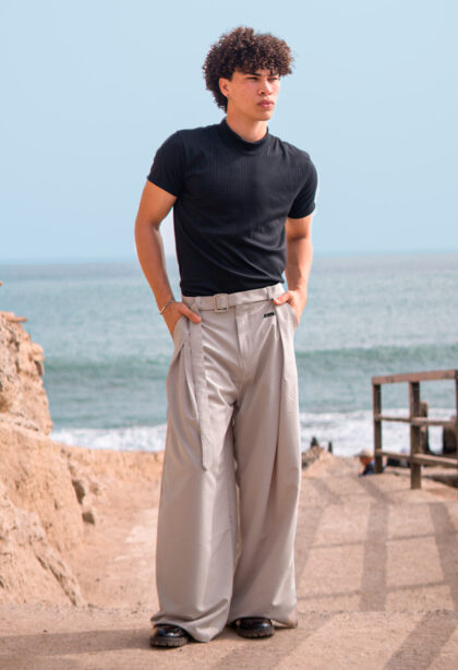 Pack: POLO ROYAL NEGRO + PANTALON  PACIFIC  BEIGE